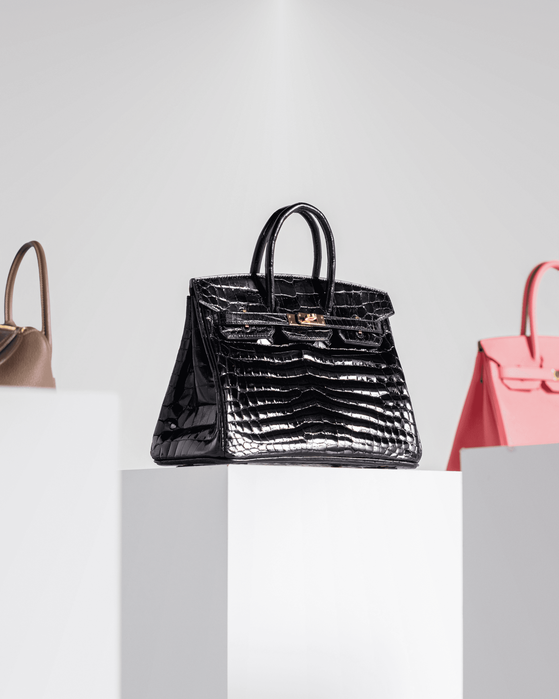 Luxury Hermès bags at Rome Station